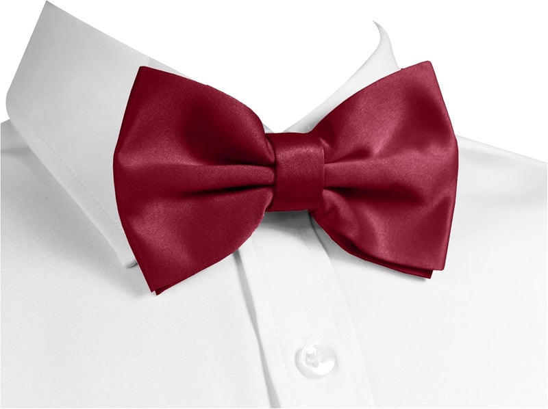 Trilece Bow Ties for Men - Mens Solid Color Formal Pre Tied Bowtie and Pocket Square Sets - Mens Bowties Bow Tie Sets - Image 2
